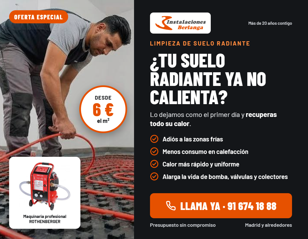 Oferta limpieza suelo radiante 2026 Noviembre